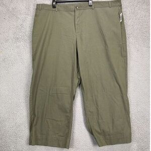 Old Navy Ankle Pants Womens 28‎ Short Sage Green Khaki High Rise Plus Size NEW